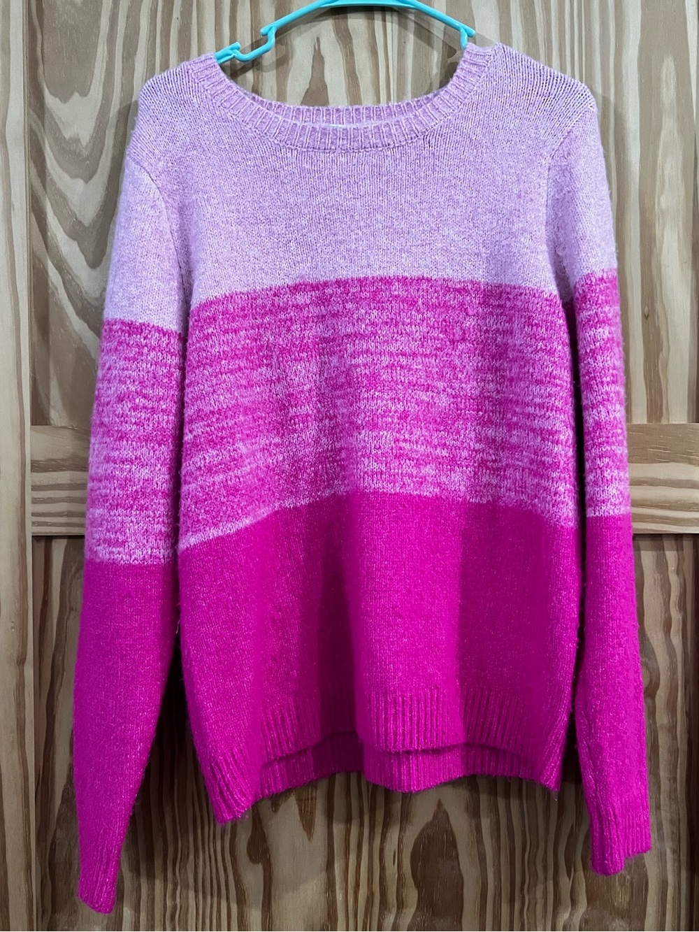 cupcakes and cashmere Pink Gradient Crewneck Sweater